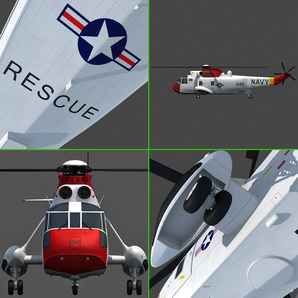 3d sikorsky sh-3 sea king - Sikorsky SH-3 Sea King... by Gandoza
